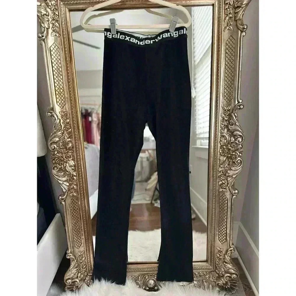 T BY ALEXANDER WANG Black stretch chenille corduroy pants - Medium - EUC - Picture 2 of 7